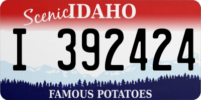ID license plate I392424