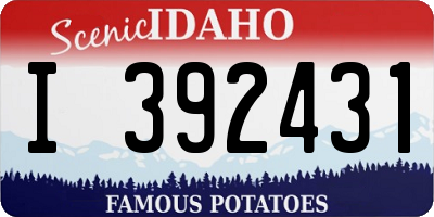 ID license plate I392431