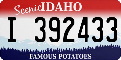 ID license plate I392433