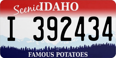 ID license plate I392434