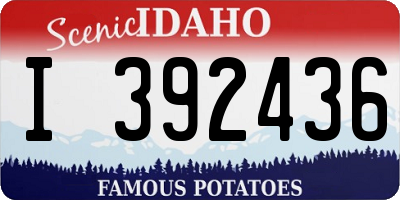 ID license plate I392436