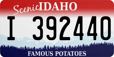ID license plate I392440