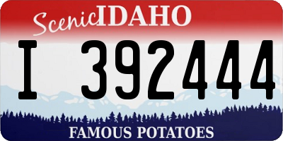 ID license plate I392444