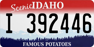 ID license plate I392446