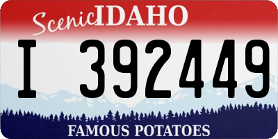 ID license plate I392449