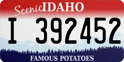 ID license plate I392452