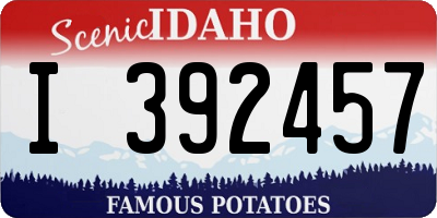 ID license plate I392457