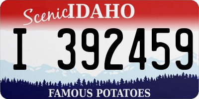 ID license plate I392459