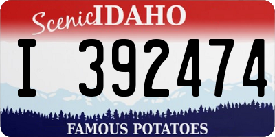 ID license plate I392474