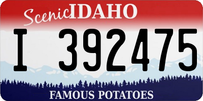 ID license plate I392475