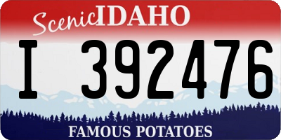 ID license plate I392476