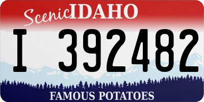 ID license plate I392482