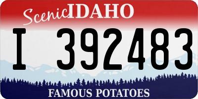 ID license plate I392483