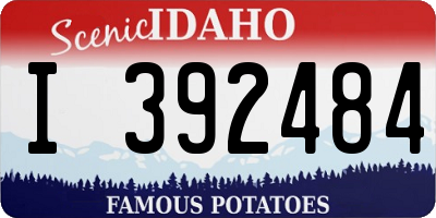 ID license plate I392484