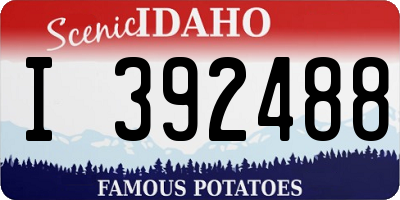 ID license plate I392488