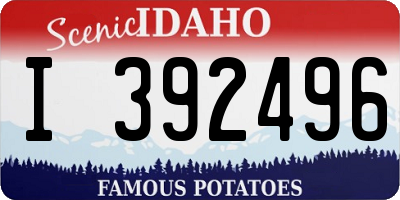 ID license plate I392496