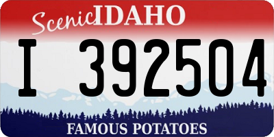 ID license plate I392504