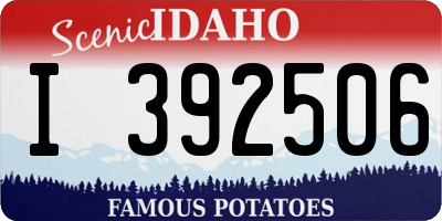 ID license plate I392506