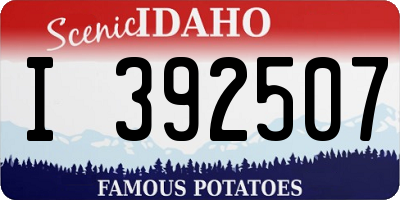ID license plate I392507