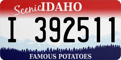 ID license plate I392511