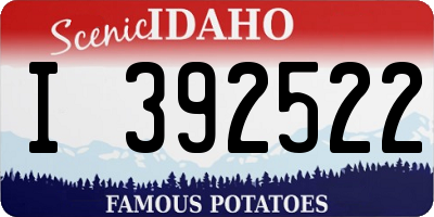 ID license plate I392522