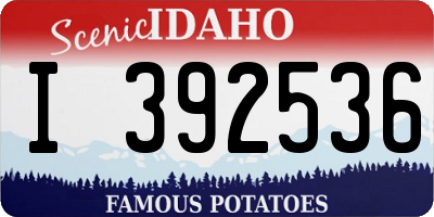 ID license plate I392536