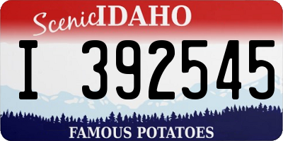 ID license plate I392545