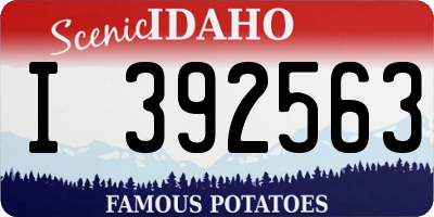 ID license plate I392563