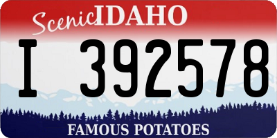 ID license plate I392578