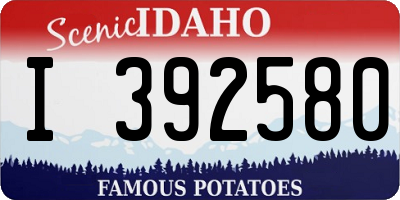 ID license plate I392580