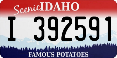 ID license plate I392591