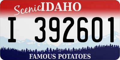 ID license plate I392601