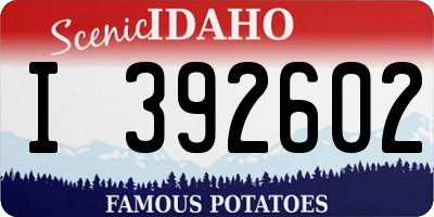 ID license plate I392602