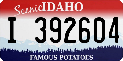 ID license plate I392604