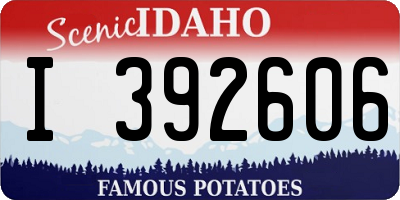 ID license plate I392606