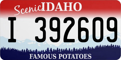 ID license plate I392609