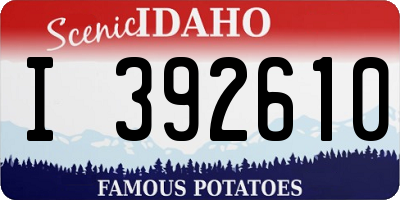 ID license plate I392610