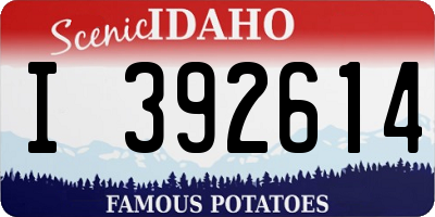 ID license plate I392614