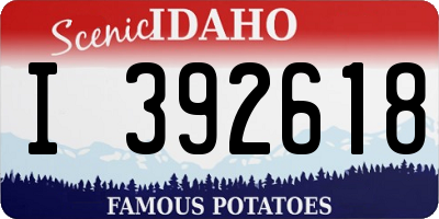ID license plate I392618