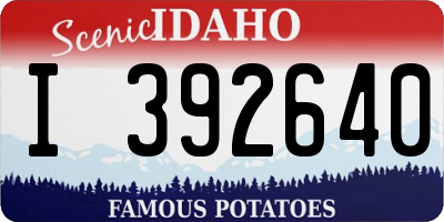 ID license plate I392640