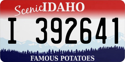ID license plate I392641