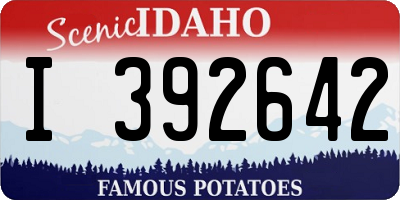 ID license plate I392642