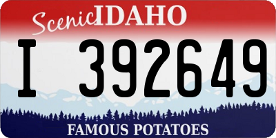 ID license plate I392649