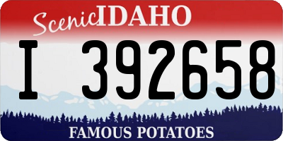 ID license plate I392658