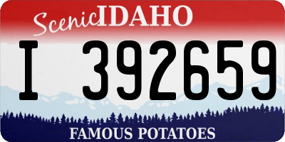 ID license plate I392659