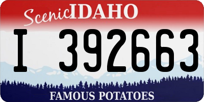 ID license plate I392663