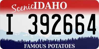 ID license plate I392664