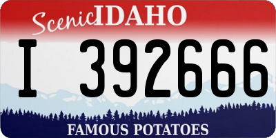 ID license plate I392666