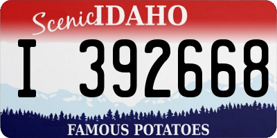 ID license plate I392668
