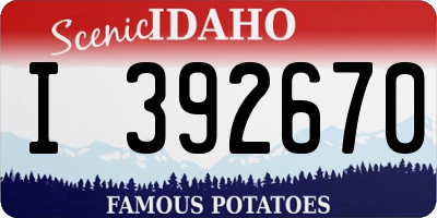 ID license plate I392670